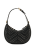 GG Marmont Half-moon Mini Bag, &pound;750, Handbags, Black, Leather, Back view